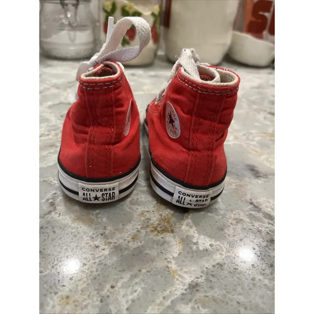 Converse Kids Chuck Taylor All Star High Top Shoes Red Size 7 Unisex Classic Kid